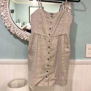 Sleeveless Khaki dress